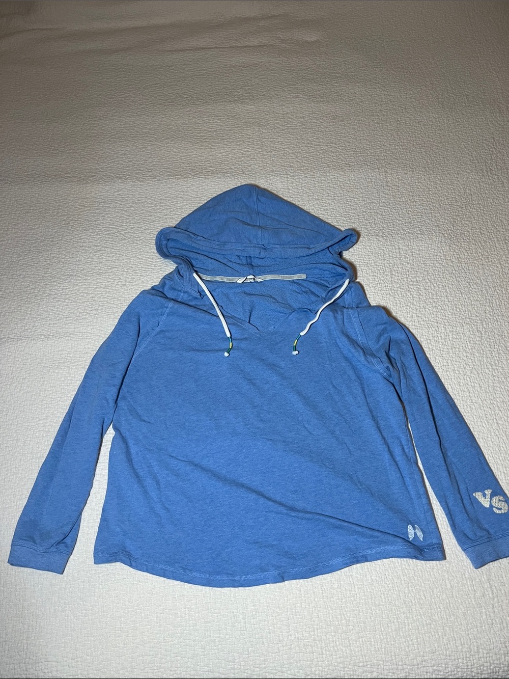 Victoria's Secret Blue V-Neck Hooded Sweater